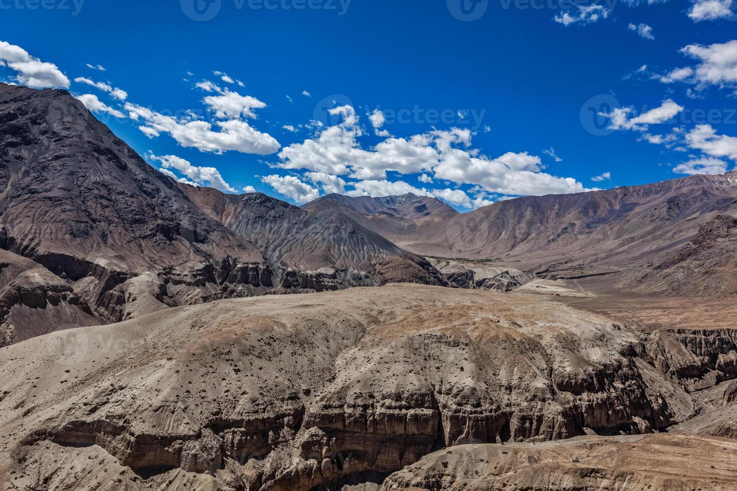 View of Himalayas near Kardung La pass. Ladakh, India photo
