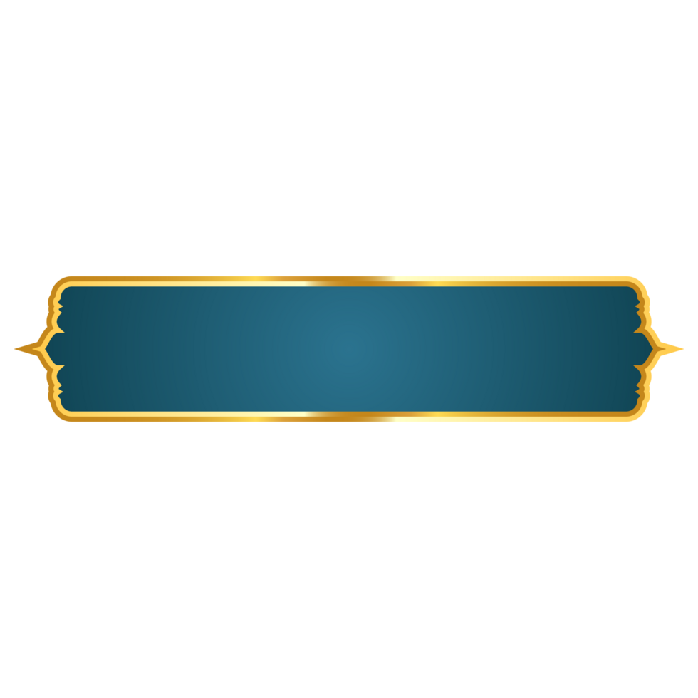 Set Of Luxury Golden Arabic Islamic Banner Title Frame Text Box Border png