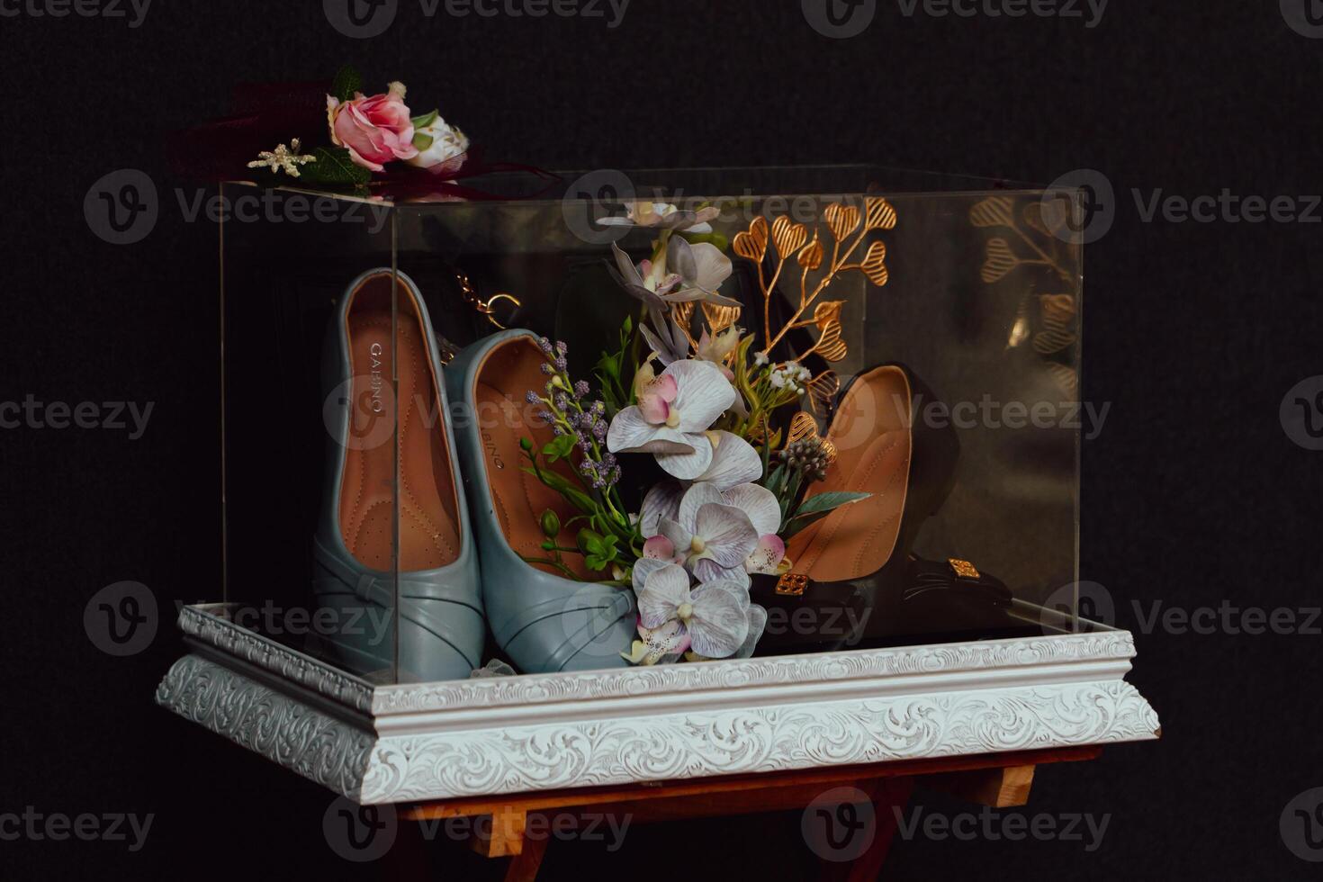 Wedding gift box given by the groom to the bride in Indonesian culture which contains various kinds of daily necessities that are decorated beautifully and attractively photo