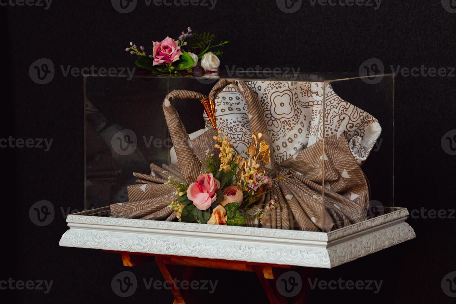 Wedding gift box given by the groom to the bride in Indonesian culture which contains various kinds of daily necessities that are decorated beautifully and attractively photo