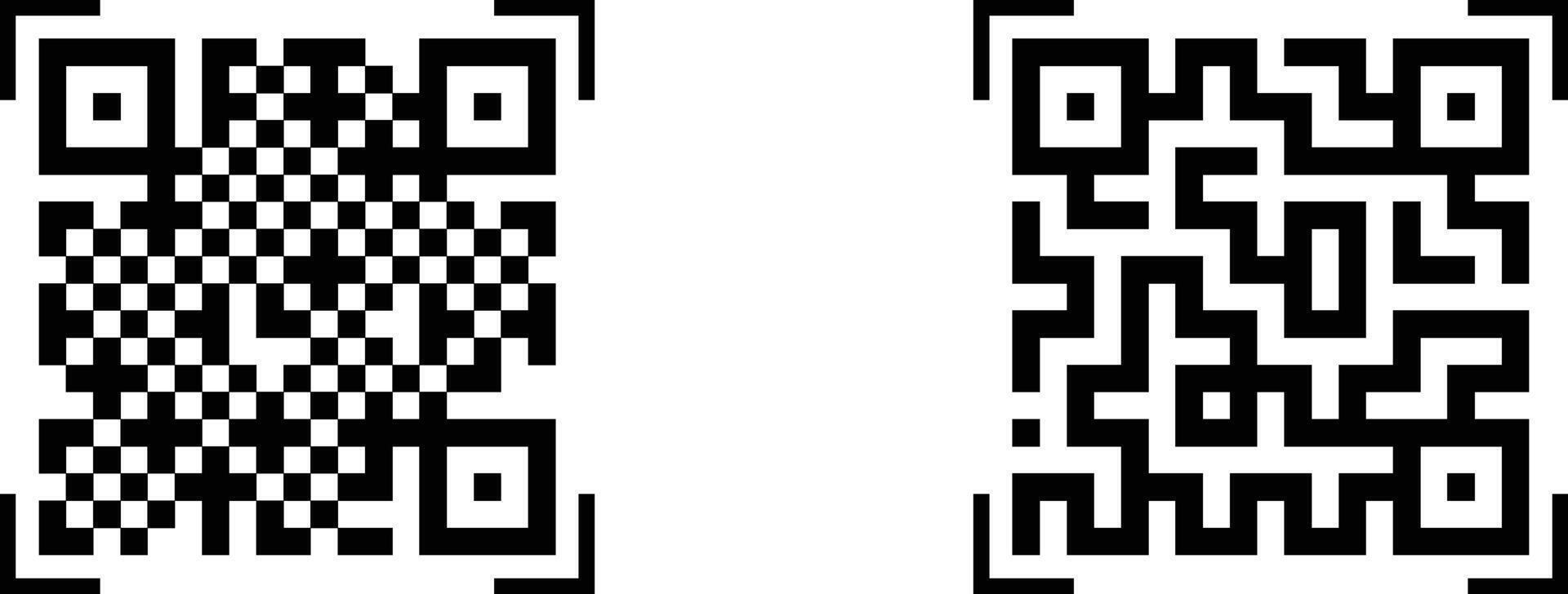 QR Code. Set of barcode icon. Trendy bar code for web icon. Abstract barcode icon illustration. QR Code vector