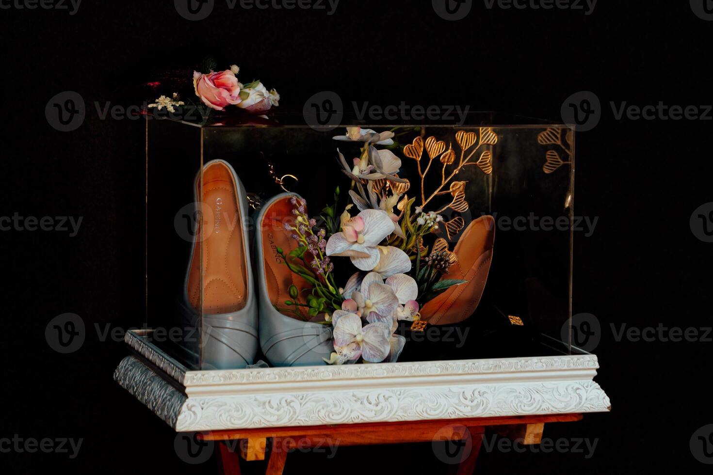 Wedding gift box given by the groom to the bride in Indonesian culture which contains various kinds of daily necessities that are decorated beautifully and attractively photo