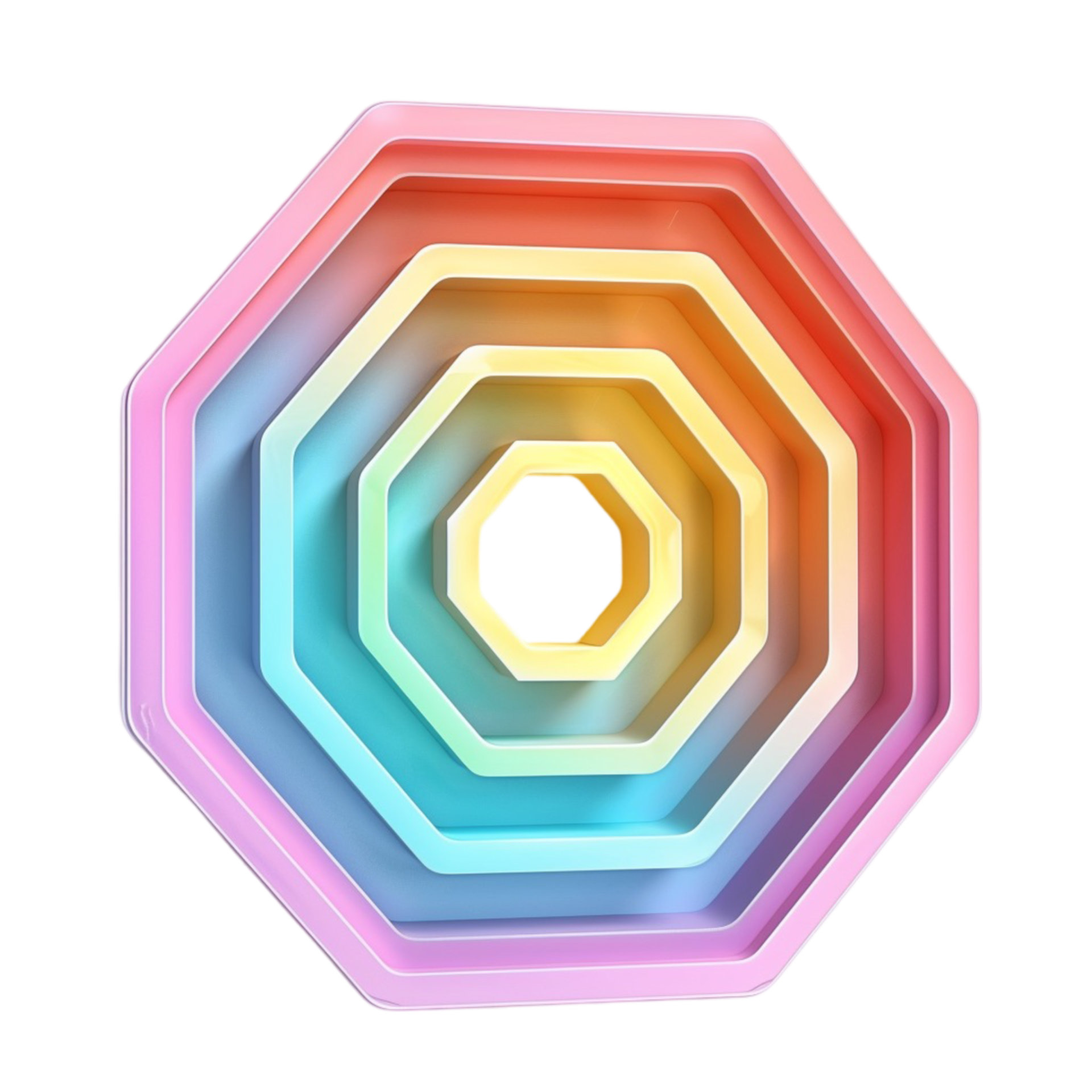 Hexagon on Transparent Background. 48109596 PNG