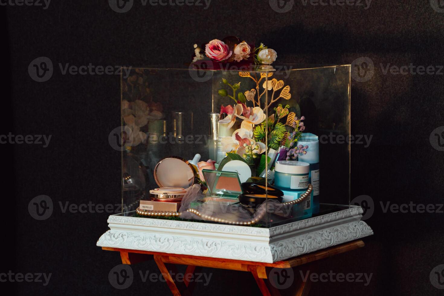 Wedding gift box given by the groom to the bride in Indonesian culture which contains various kinds of daily necessities that are decorated beautifully and attractively photo
