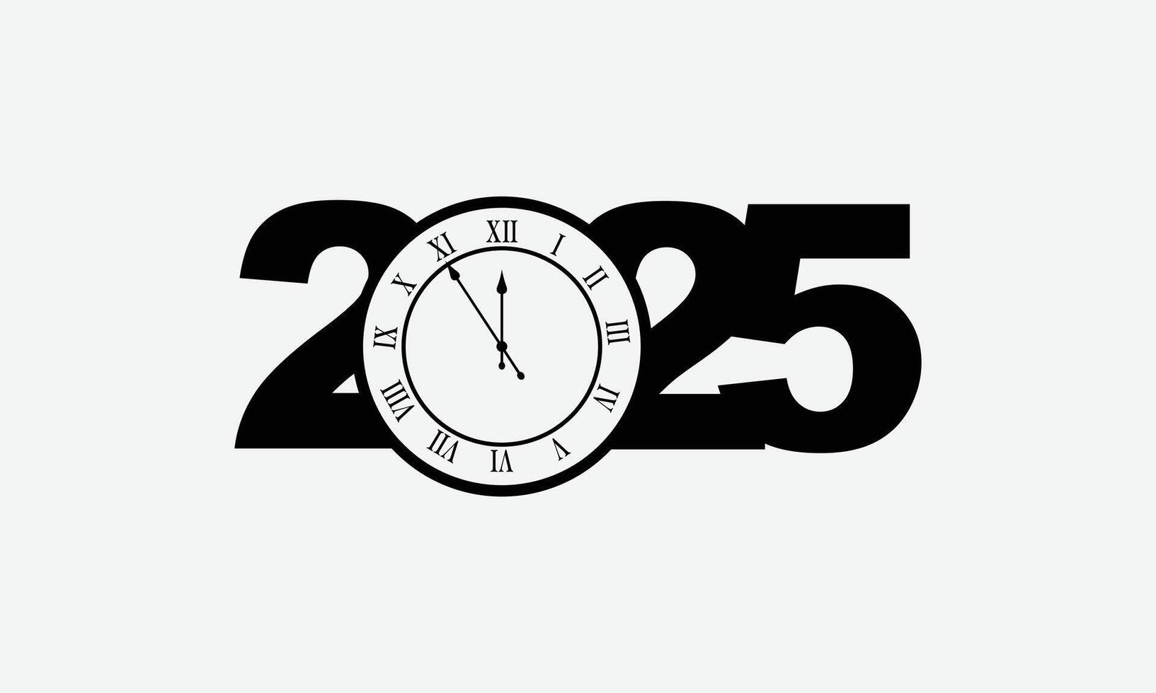 2025 Happy New Year Background Design. Greeting Card, Banner, Poster. Illustration. vector