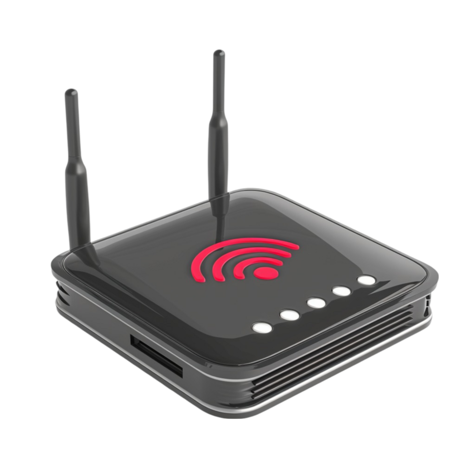 WiFi Router on Transparent background AI-Generative png