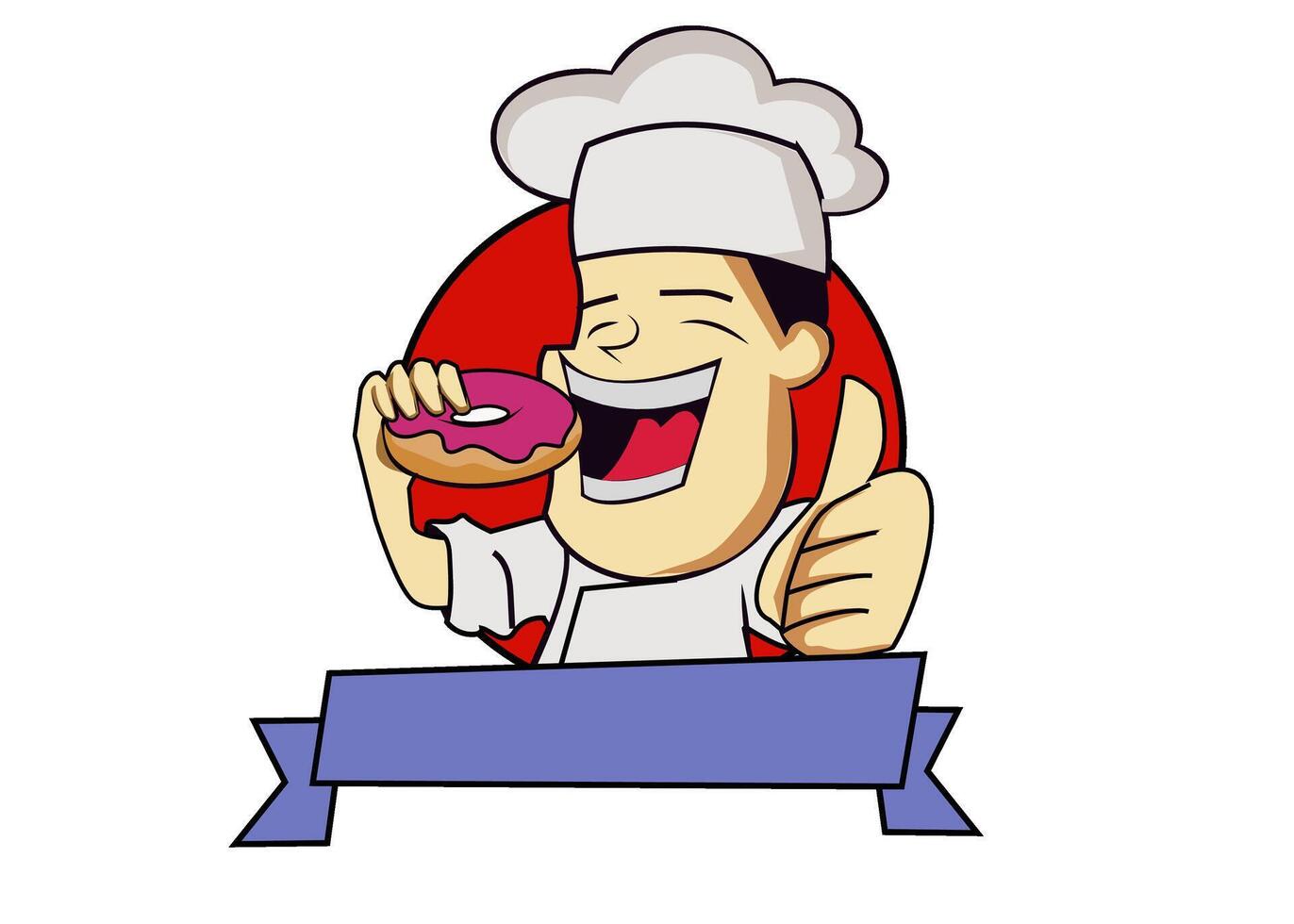 illustration of eating donut vector