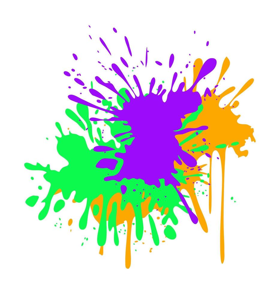 Colorful splash in graffiti grunge style. isolated illustration vector