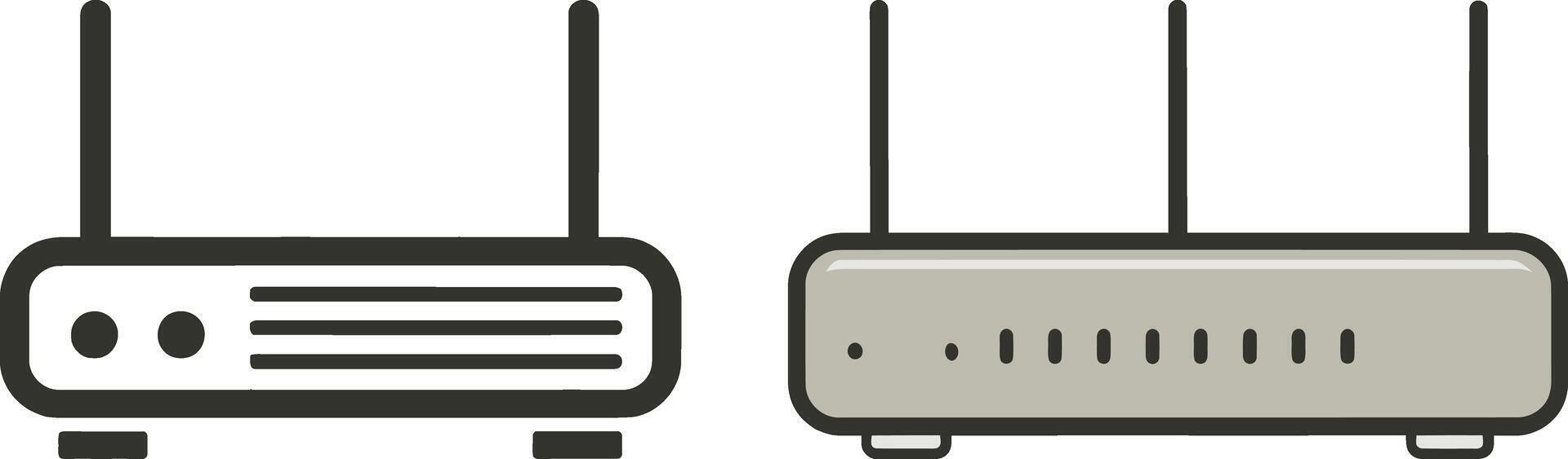 Wifi Router icon illustration design set vector