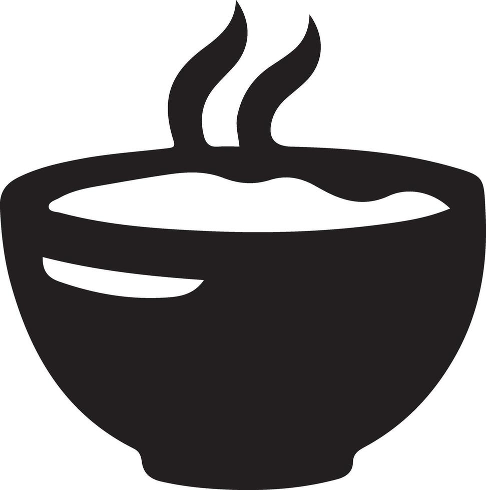 Coffee icon - outline illustration and silhouette vector