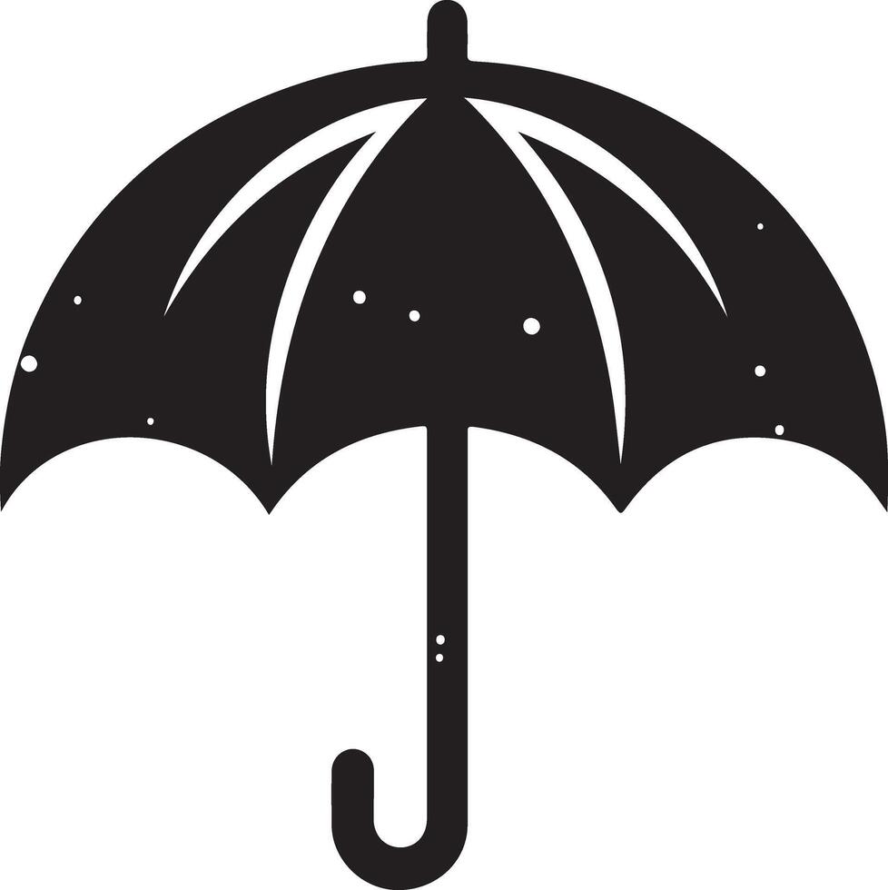 Umbrella silhouette. Umbrella silhouette icon graphic. Rain umbrella symbol vector