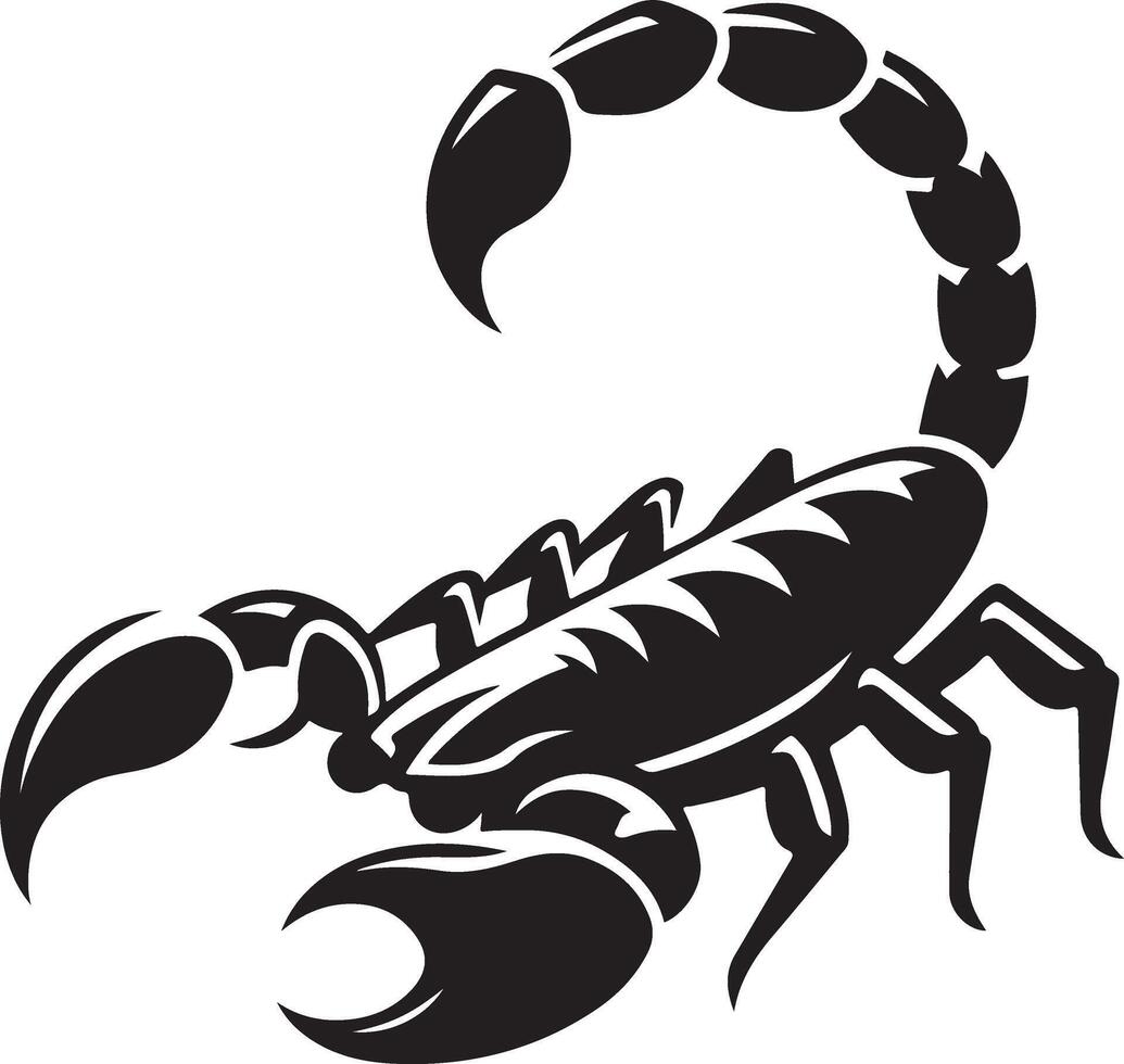 Scorpion Silhouette on white background vector