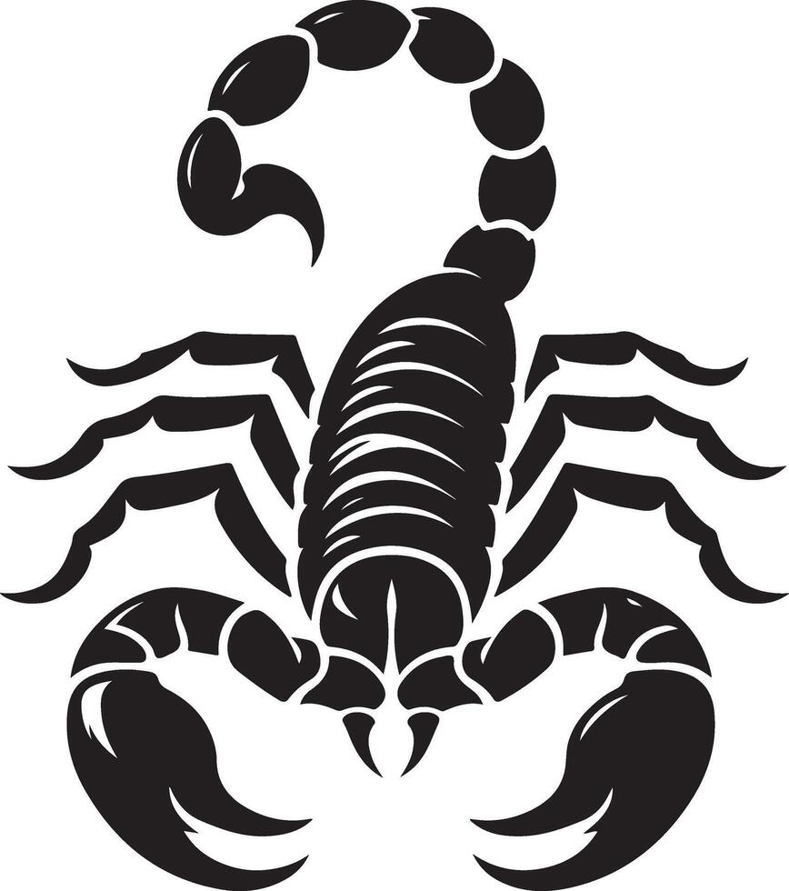 Scorpion Silhouette on white background vector