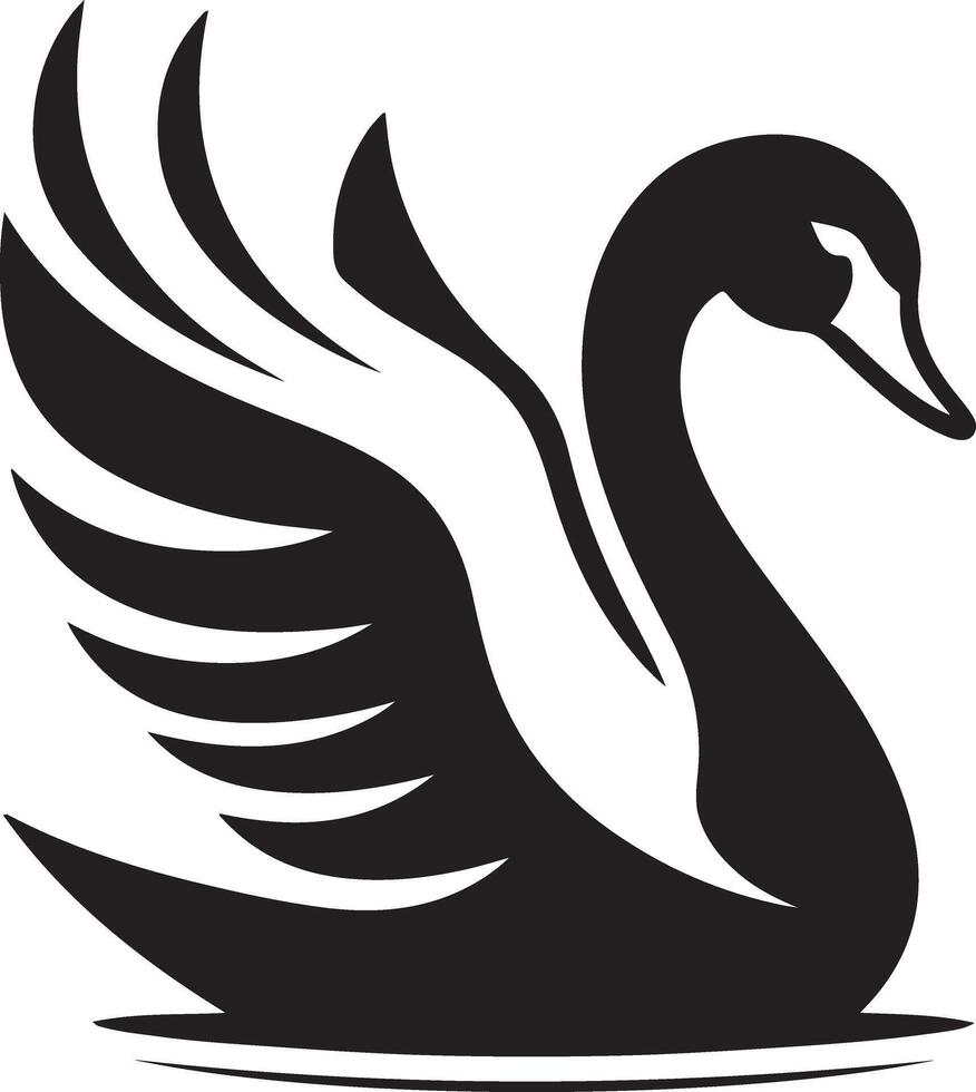 Elegant Swan logo Stock Illustration vector