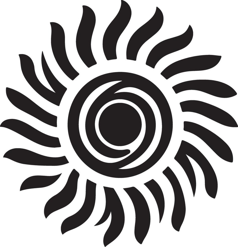 Sun icon silhouette. flat design. Collection of sun stars for use in as logo or weather icon vector