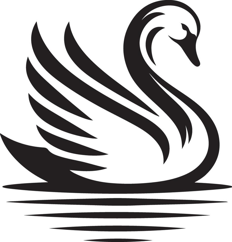 Elegant Swan logo Stock Illustration vector