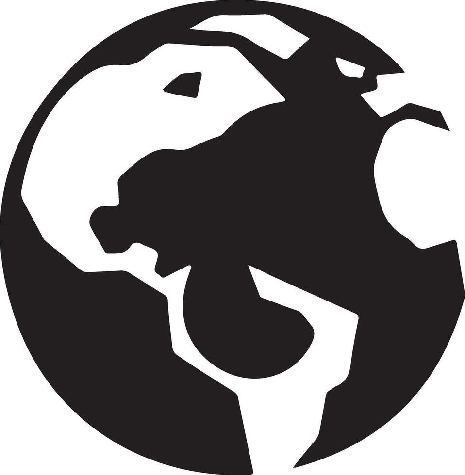 Earth Globe silhouette Icons, worldmap. World map illustration vector