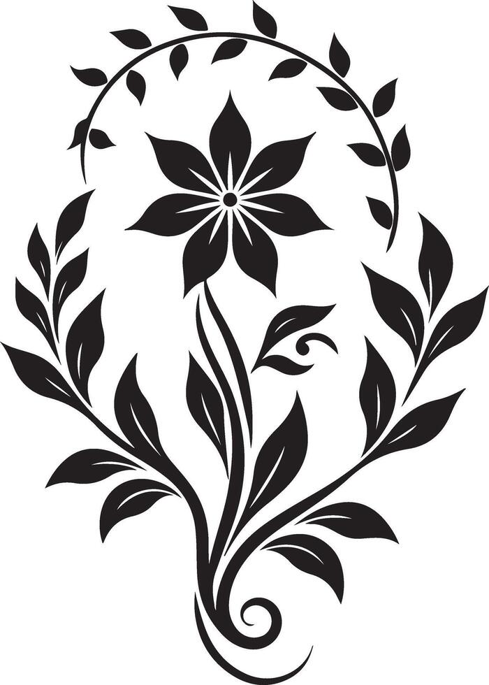 silhouette flowers stock illustration. Seamless textile floral border design for textile fabrics, ceramic tiles and wallpapers vector