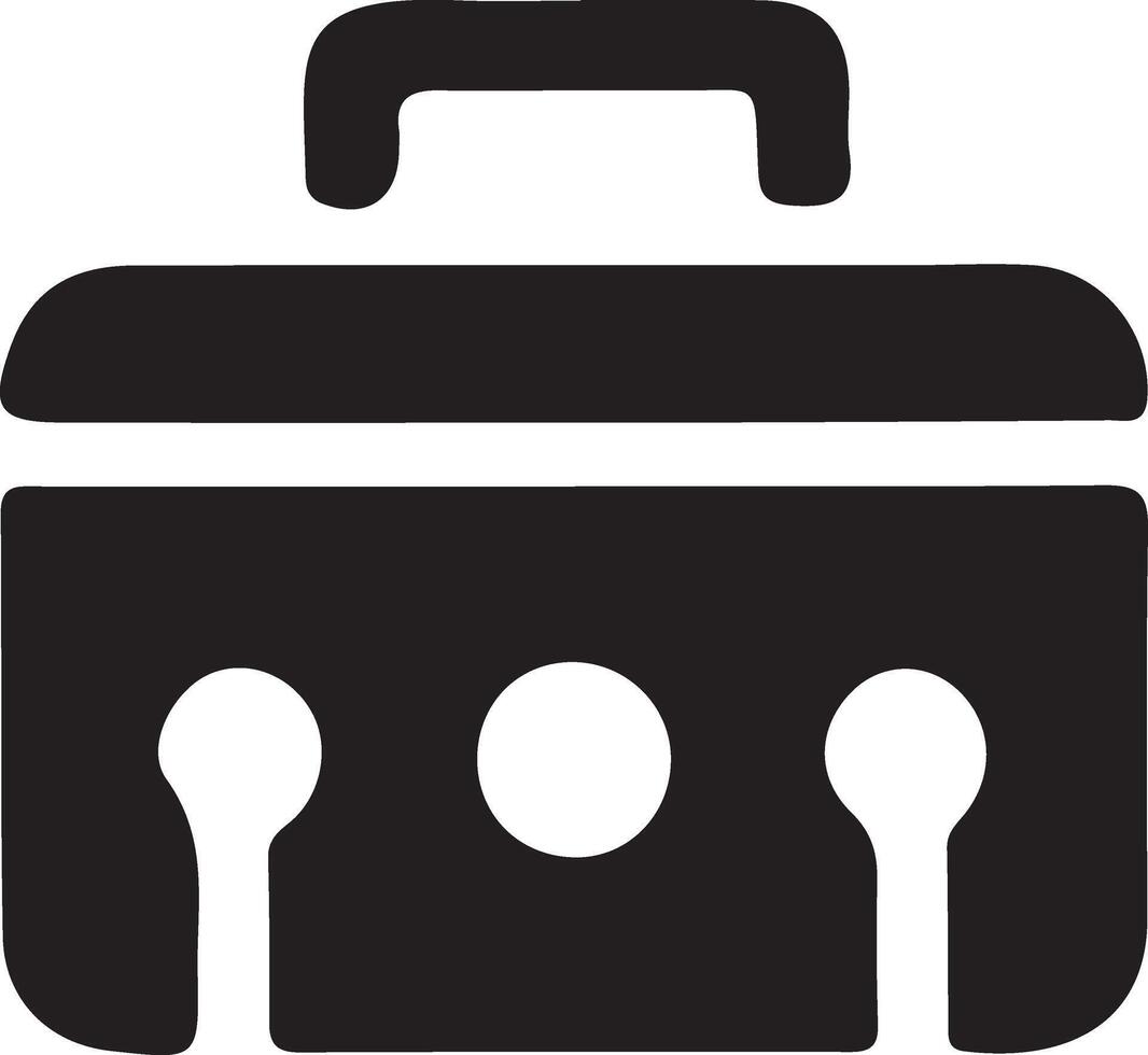 folder symbol, black isolated silhouette vector