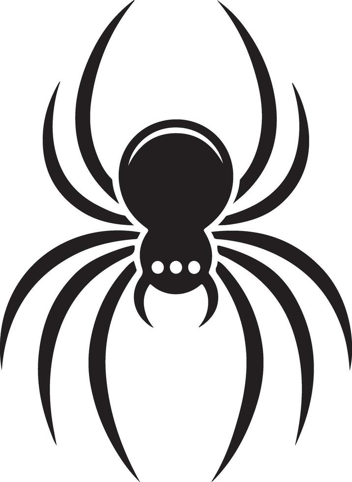 spider silhouettes. black spider on white background. danger insect. horror banner, scary poster vector