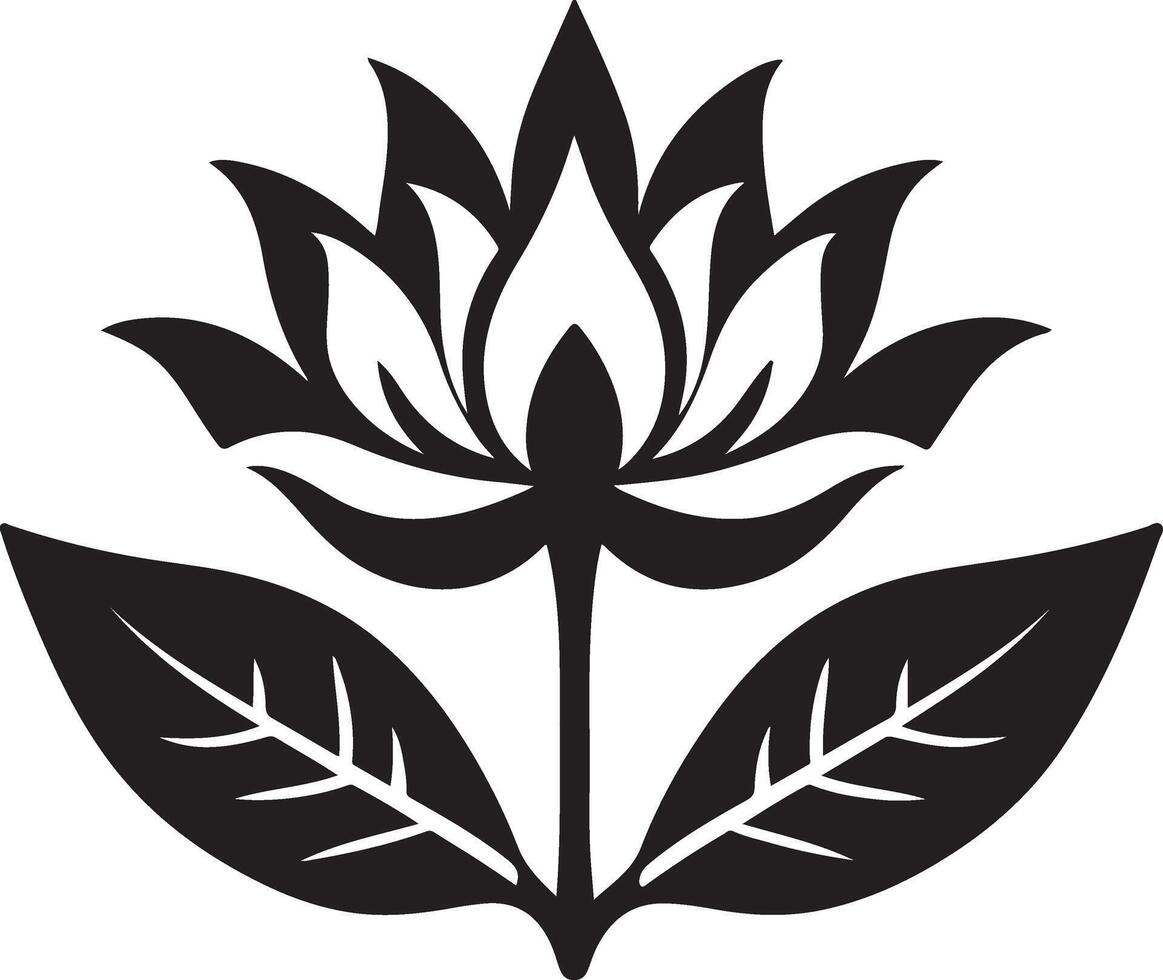 lotus symbol silhouette. Spa and wellness theme design element. illustration vector