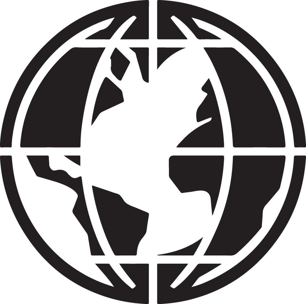 Earth Globe silhouette Icons, worldmap. World map illustration vector