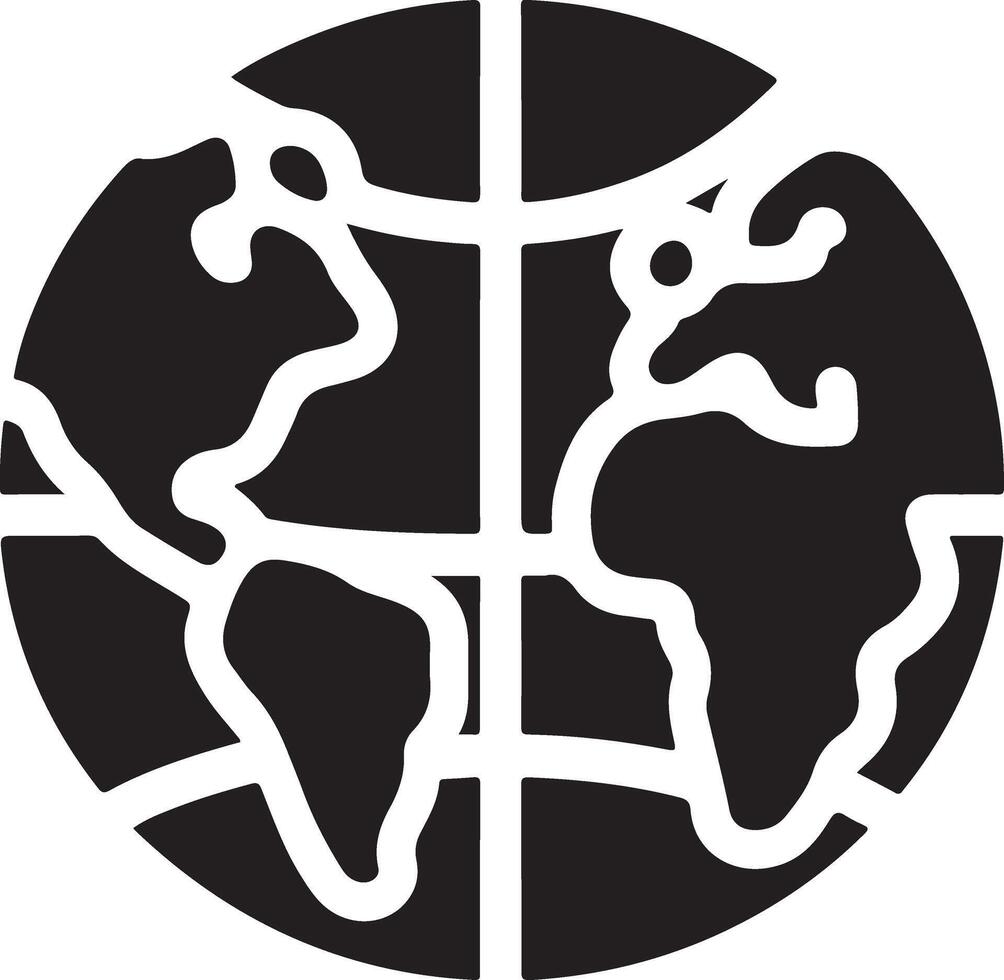 Earth Globe silhouette Icons, worldmap. World map illustration vector