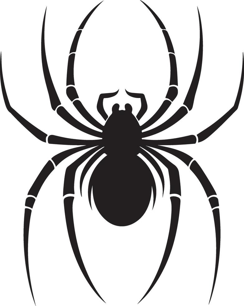 spider silhouettes. black spider on white background. danger insect. horror banner, scary poster vector