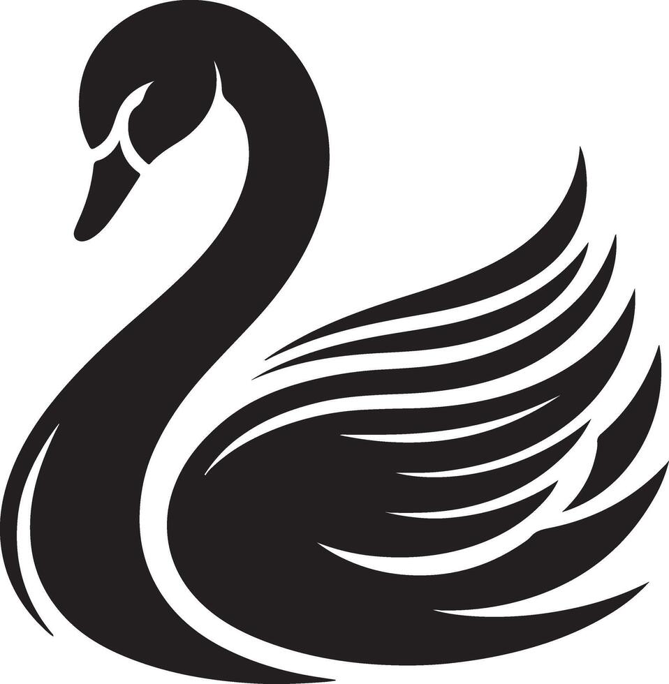 Elegant Swan logo Stock Illustration vector