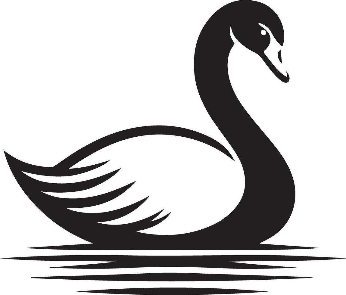 Elegant Swan logo Stock Illustration vector