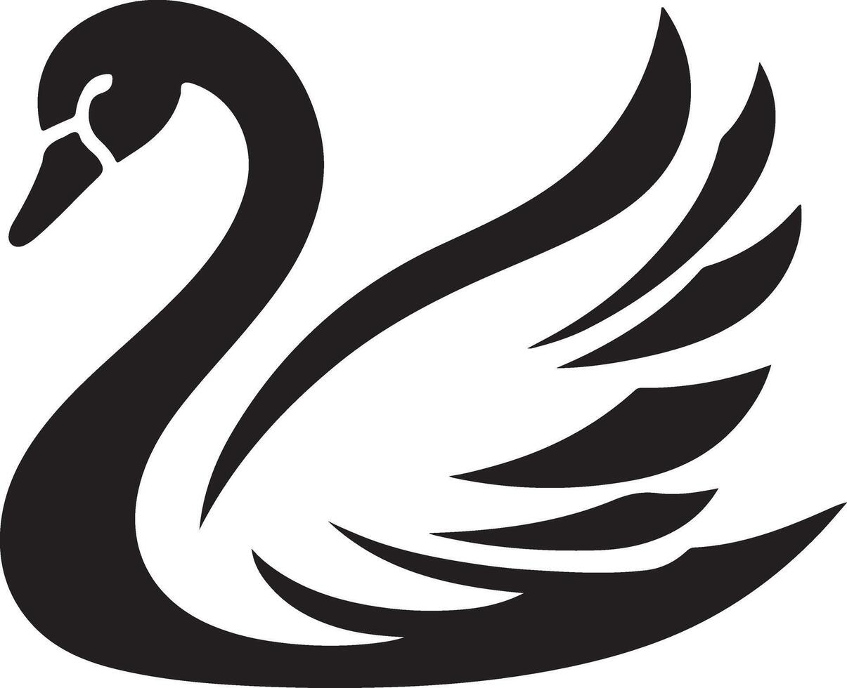 Elegant Swan logo Stock Illustration vector