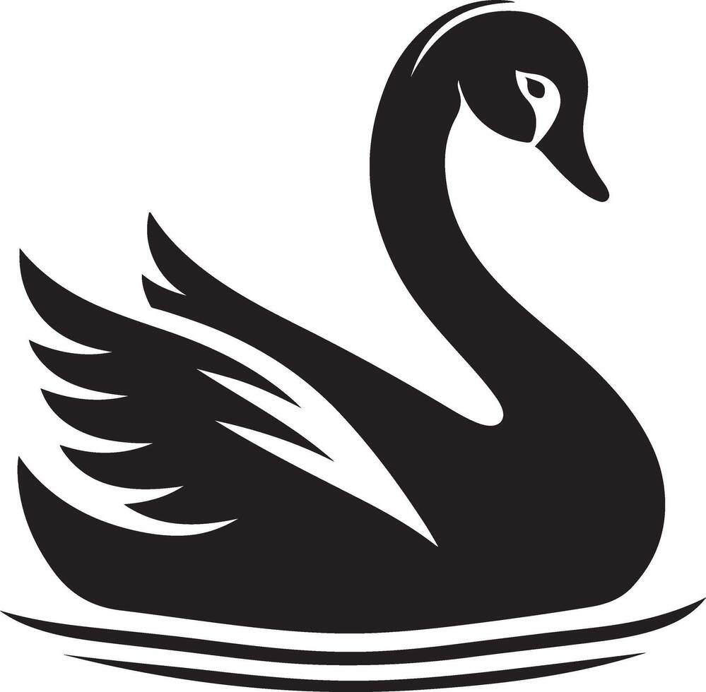 Elegant Swan logo Stock Illustration vector