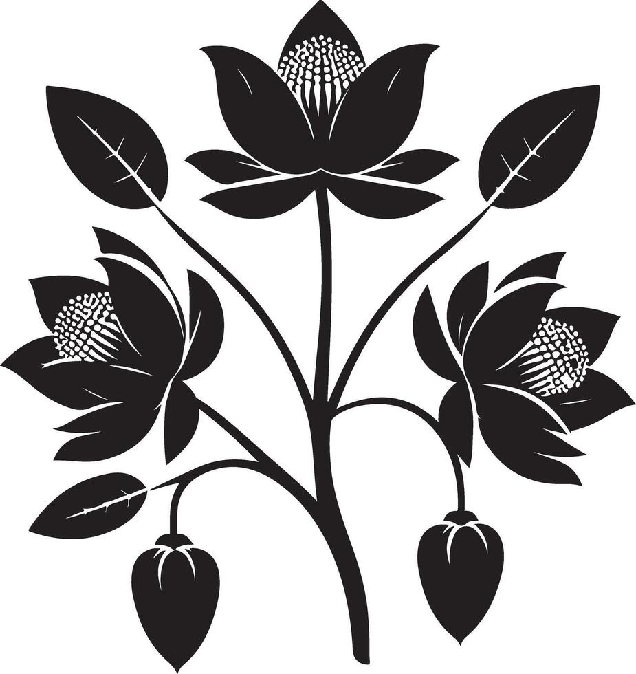 silhouette flowers stock illustration. Seamless textile floral border design for textile fabrics, ceramic tiles and wallpapers vector