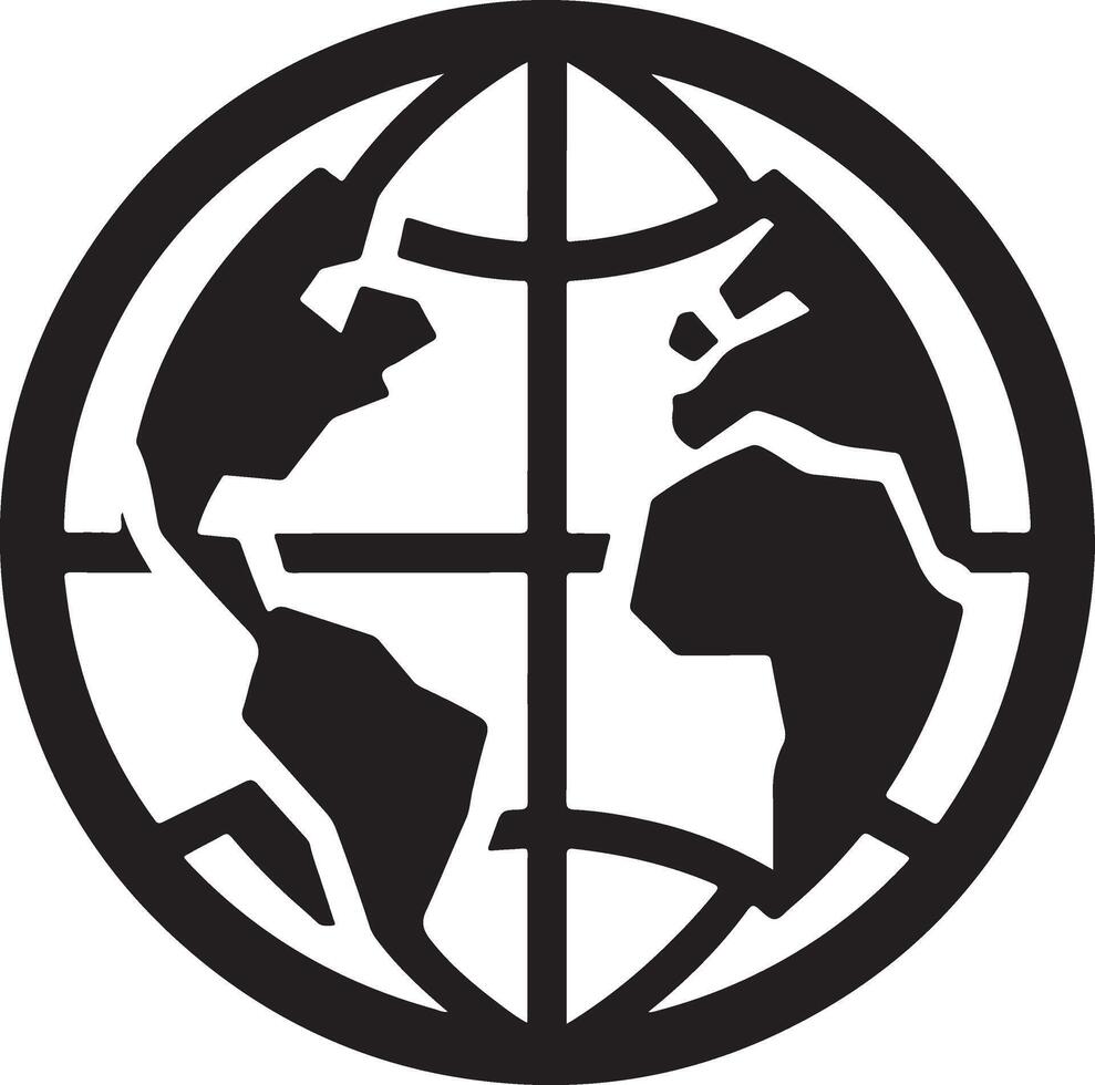 Earth Globe silhouette Icons, worldmap. World map illustration vector