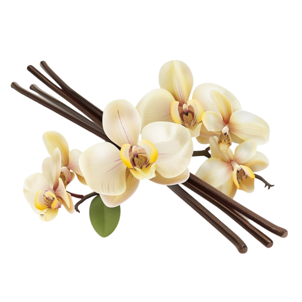 Vaporizer Orchid Flowers with Sticks on Transparent background AI-Generative png