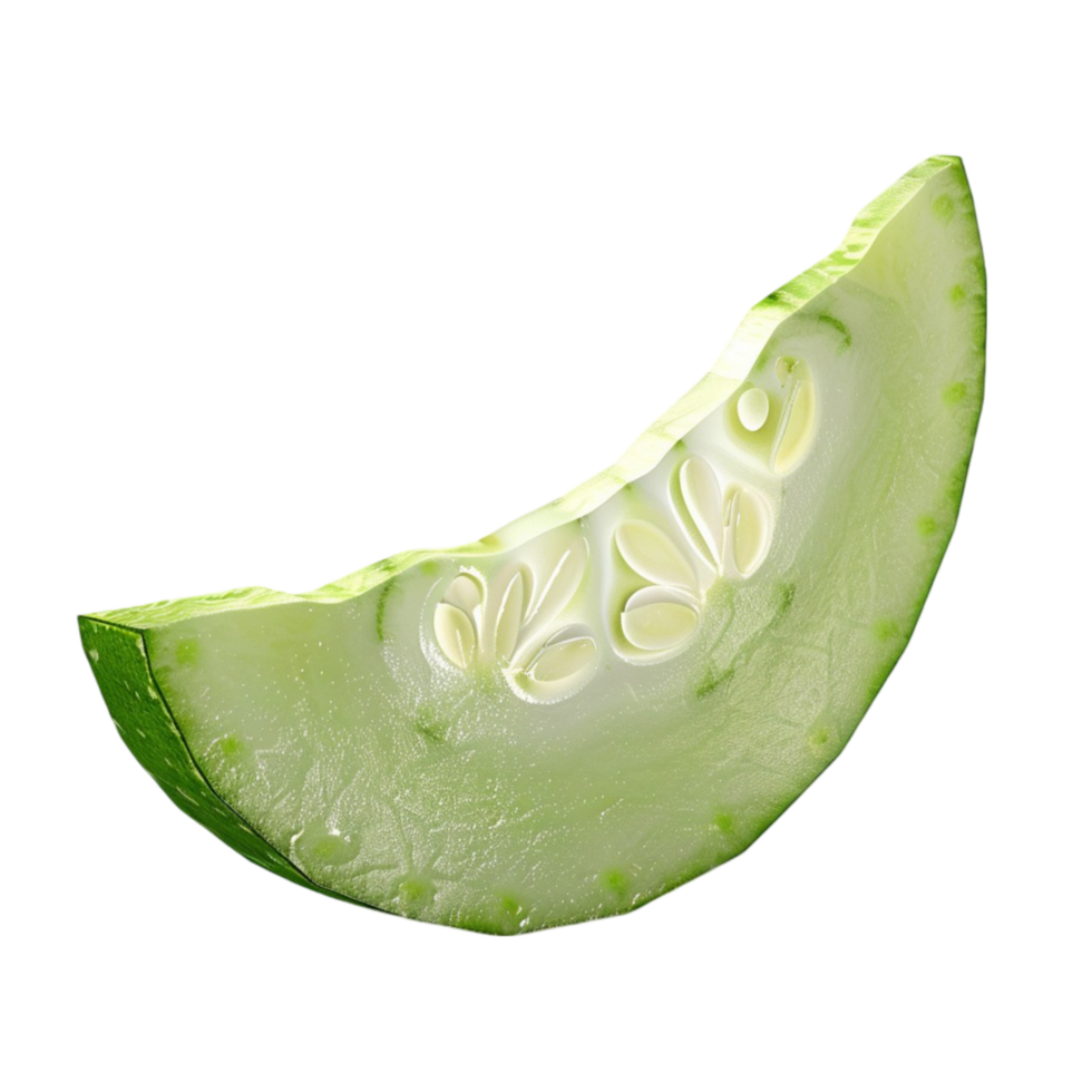 Fresh Cucumber Slice Isolated on Transparent background AI-Generative png