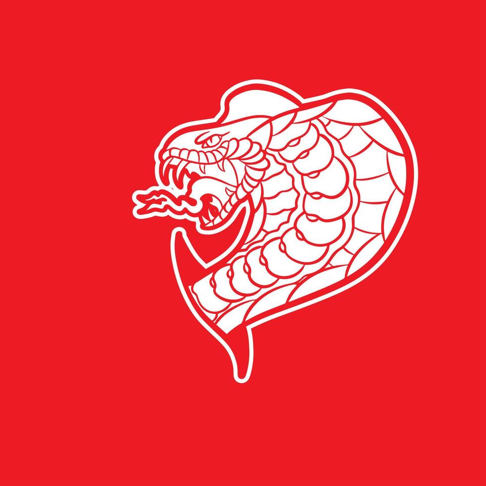 snake head symbol illustration vector