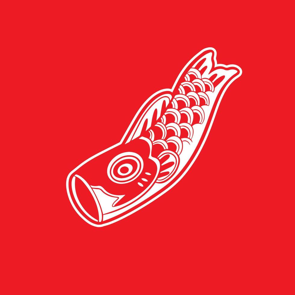 Hand drawn illustration of Koi fishes vector
