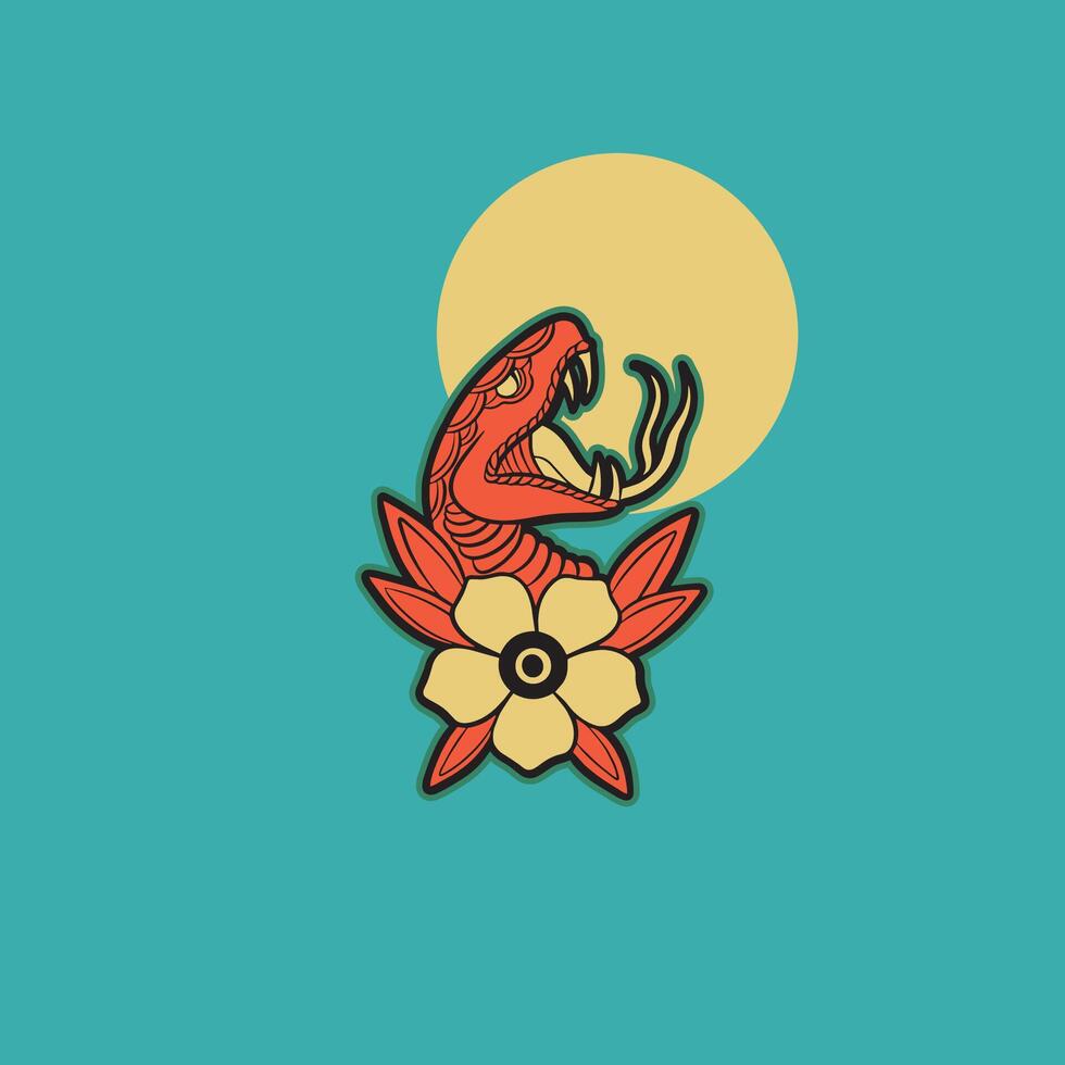snake head symbol illustration vector