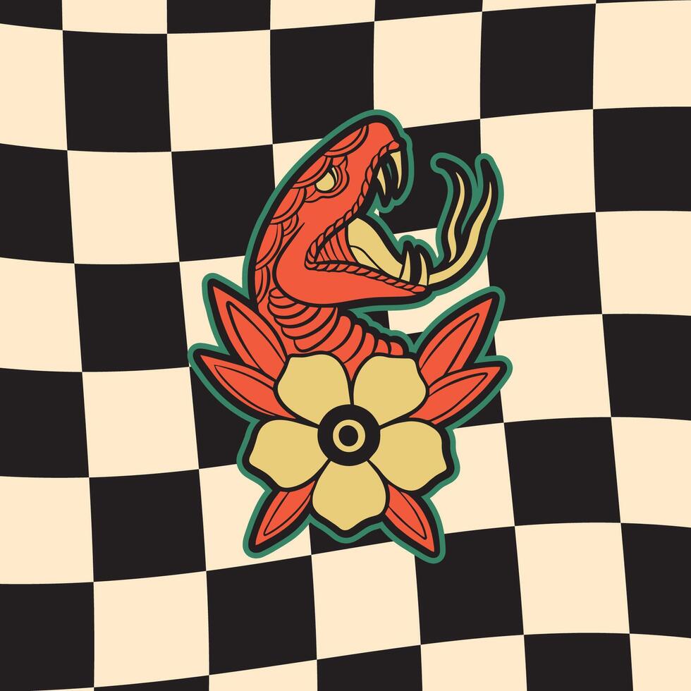 snake head symbol illustration vector