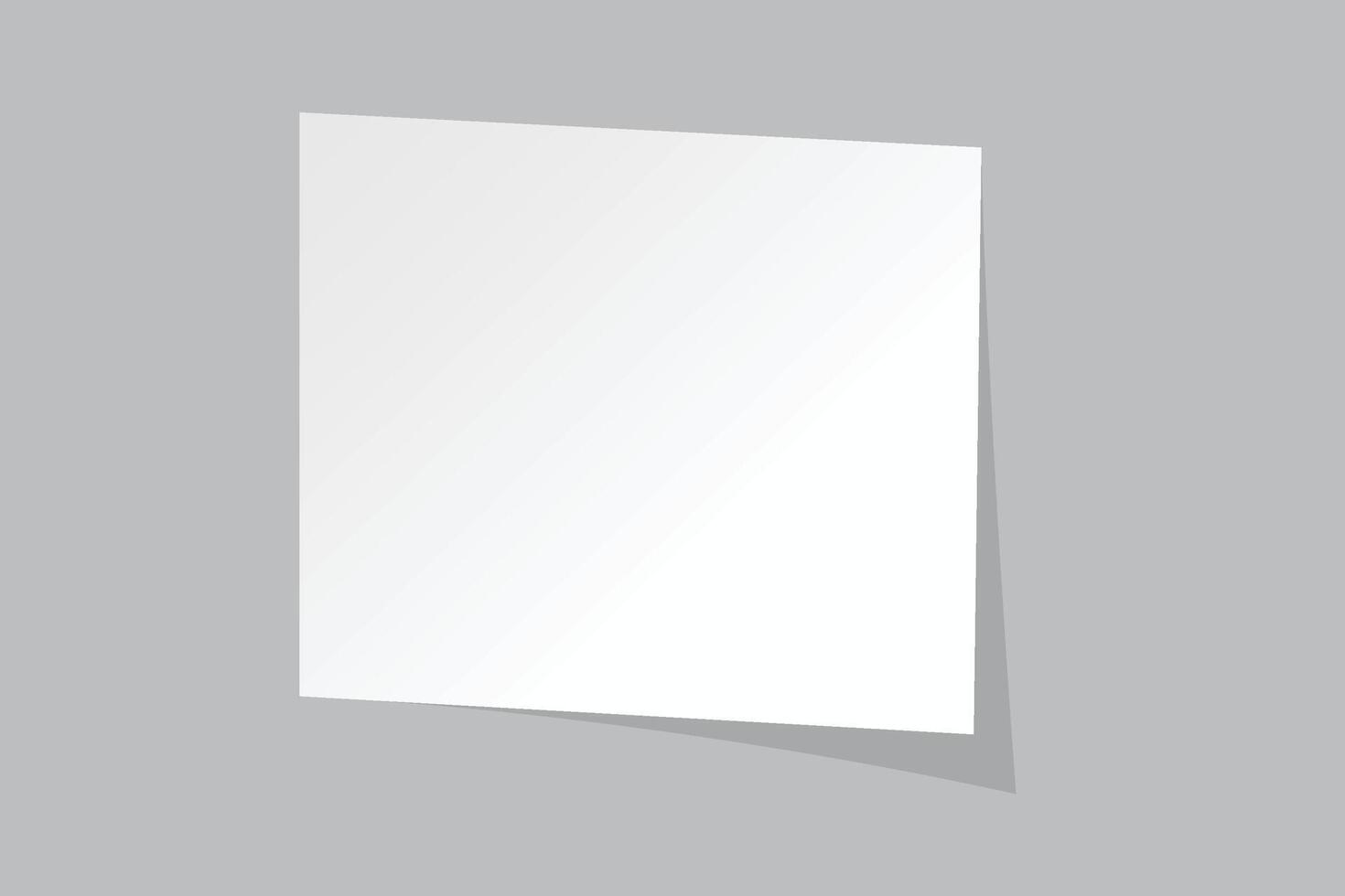 White realistic sheet of paper with shadow. Book notepad vector