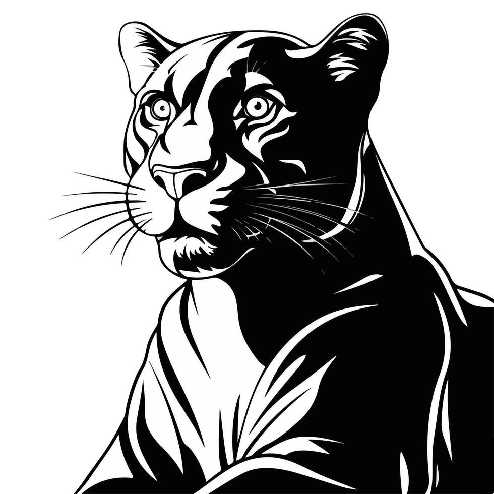 Black Panther silhouette vector