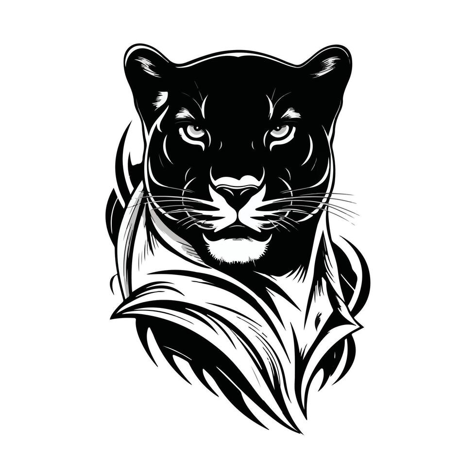 Black Panther silhouette vector