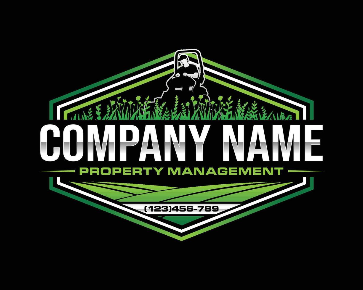 Illustration graphic of lawn care, landscape services, grass concept logo design template vector