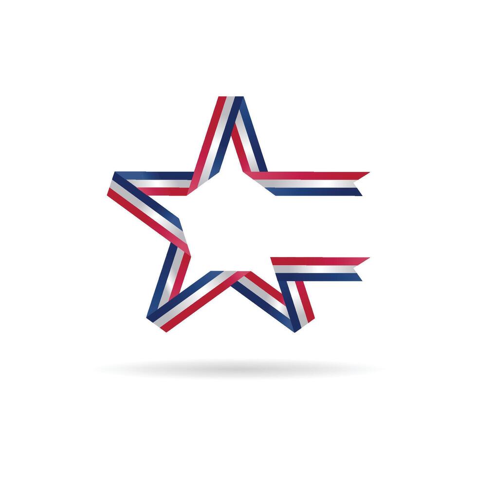 American star like USA flag illustration vector
