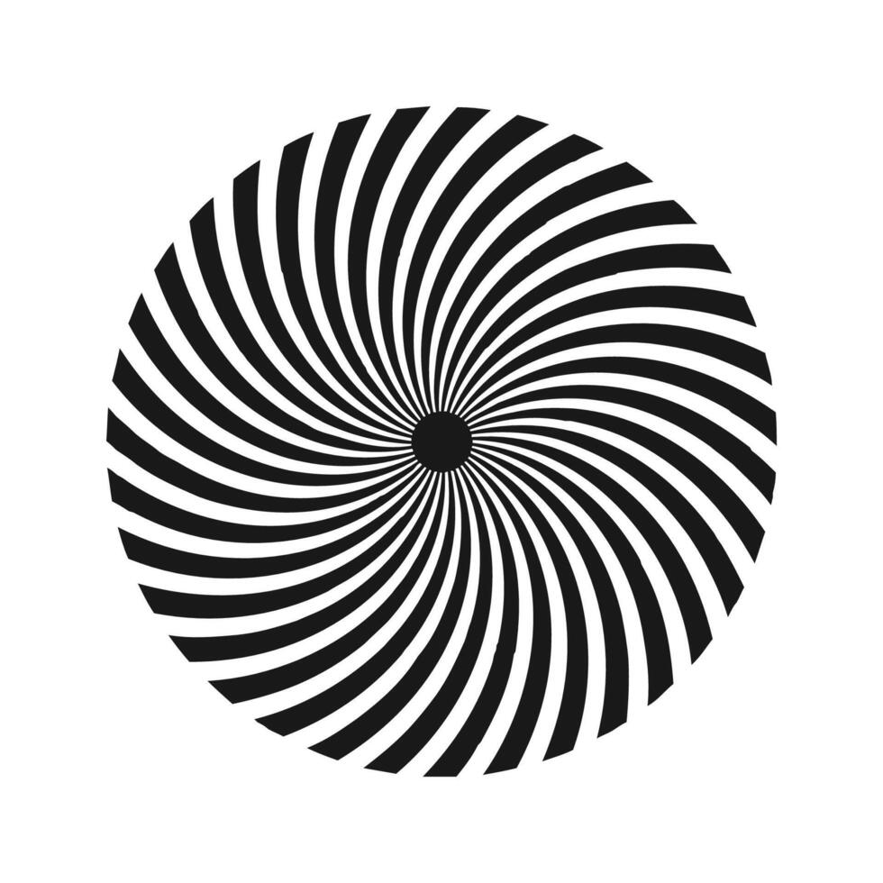 Rays, beams element. Sunburst, starburst shape on white. Radiating, radial, merging lines. Abstract circular geometric shape vector