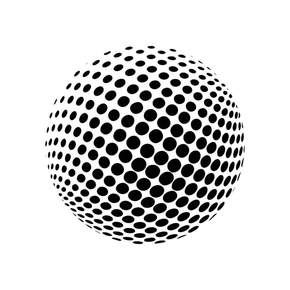 Checkered globe in black and white. 3D chess sphere vector