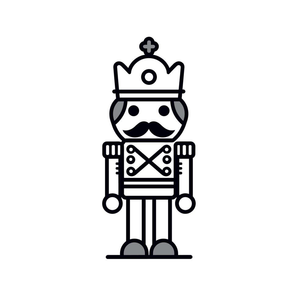 A nutcracker with a crown on his head vector