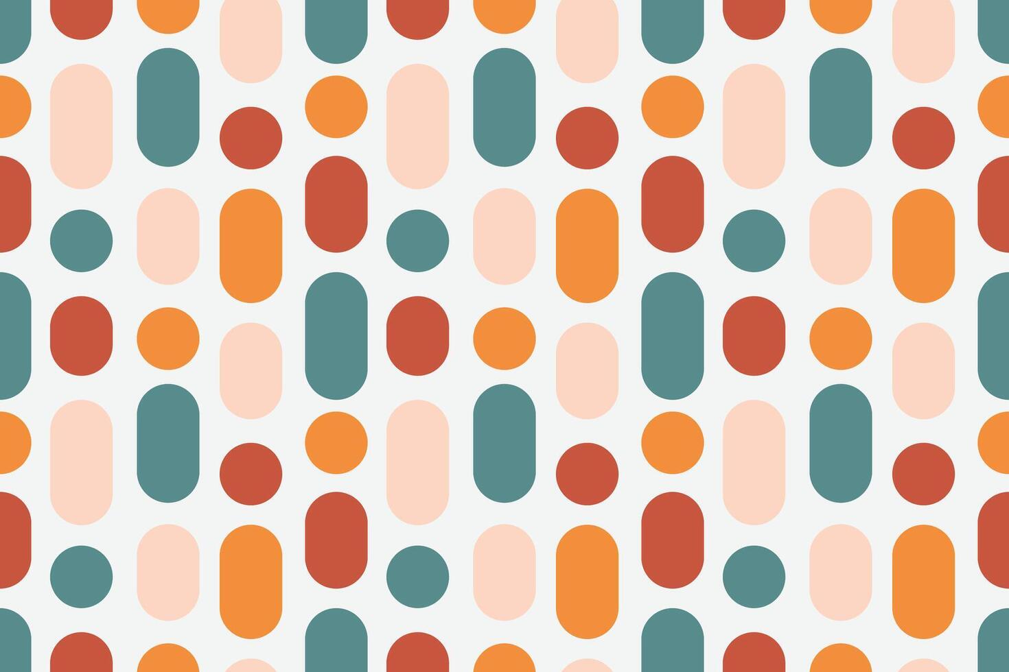 Round geometric shapes seamless pattern vector
