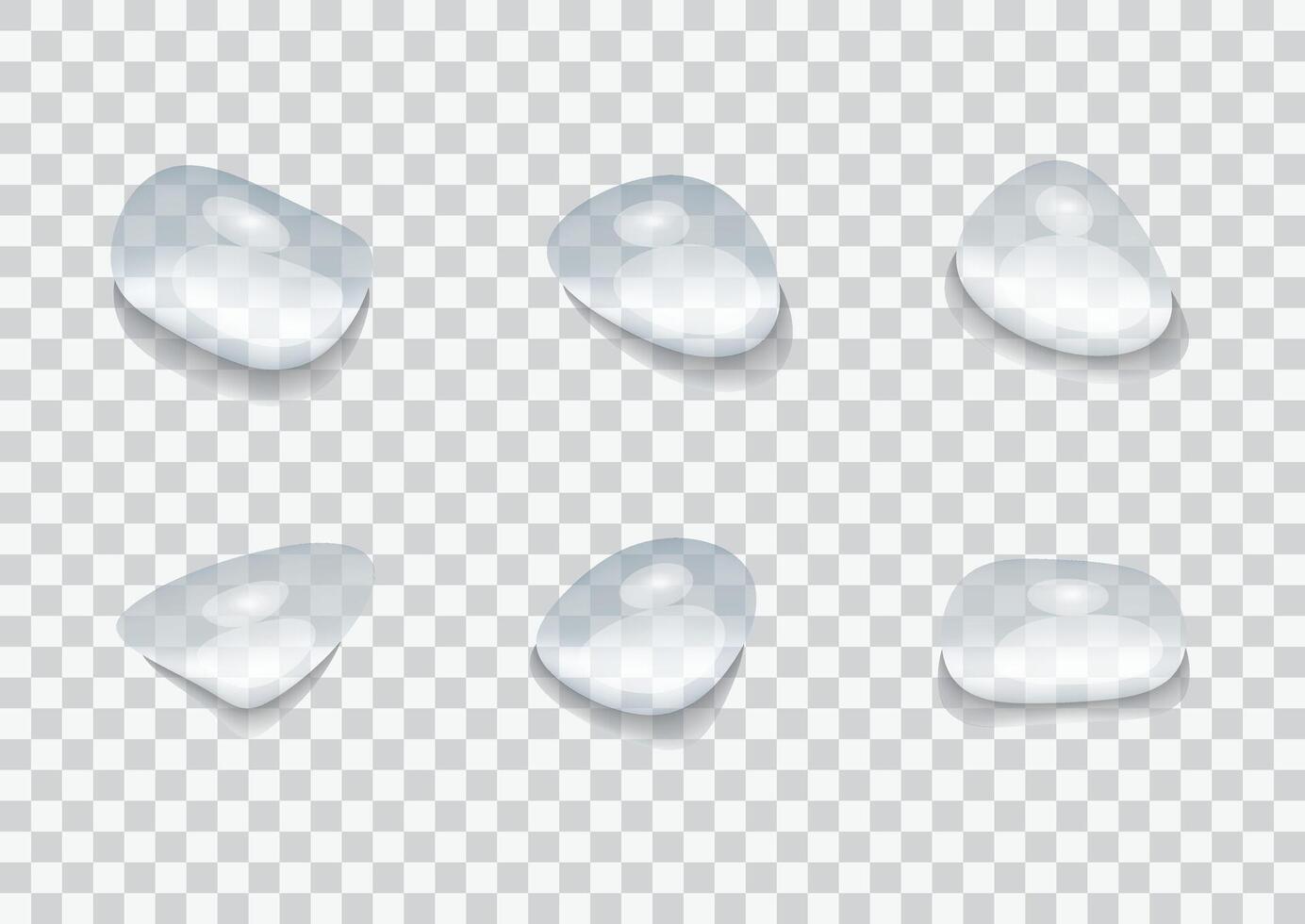set of clear waterdrop on background vector